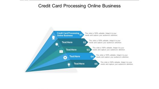Credit Card Processing Online Business Ppt PowerPoint Presentation Model Deck Cpb