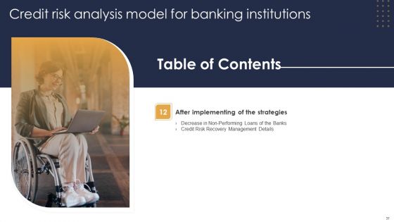 Credit Risk Analysis Model For Banking Institutions Ppt PowerPoint Presentation Complete Deck With Slides