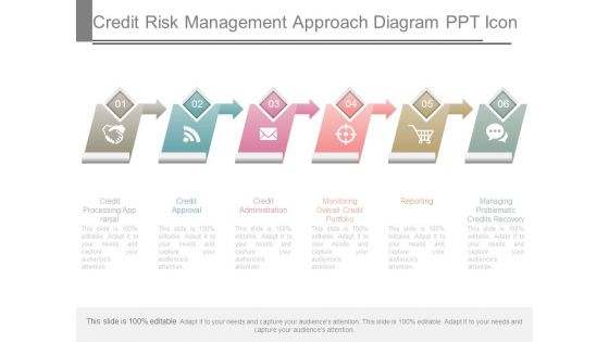 Credit Risk Management Approach Diagram Ppt Icon