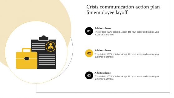 Crisis Communication Action Plan For Employee Layoff Clipart PDF