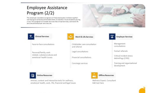 Crisis Management Presentation Employee Assistance Program Financial Brochure PDF