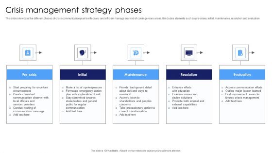 Crisis Management Strategy Phases Background PDF Crisis Management Strategy Phases Background PDF