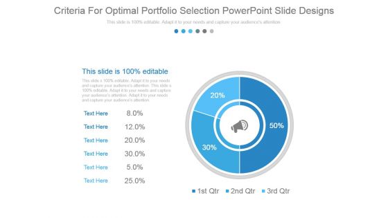 Criteria For Optimal Portfolio Selection Powerpoint Slide Designs Criteria For Optimal Portfolio Selection Powerpoint Slide Designs