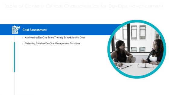 Critical Characteristics For Devops Advancement Ppt PowerPoint Presentation Complete Deck With Slides