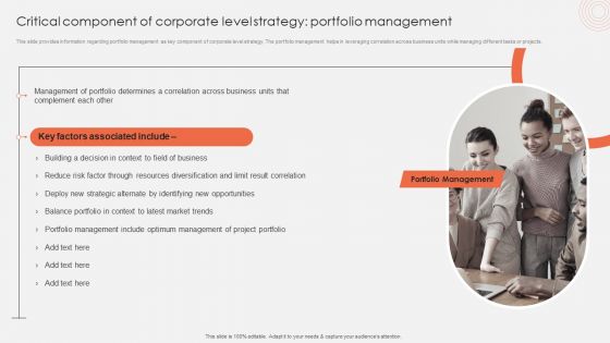 Critical Component Of Corporate Level Strategy Portfolio Management Background PDF Critical Component Of Corporate Level Strategy Portfolio Management Background PDF