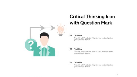 Critical Thinking Analysis Project Icon Ppt PowerPoint Presentation Complete Deck