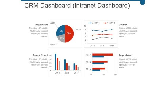 Crm Dashboard Intranet Dashboard Ppt PowerPoint Presentation Sample