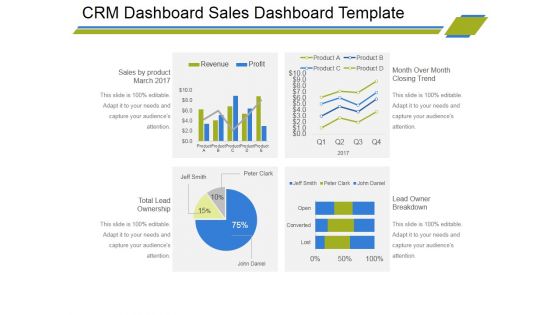 Crm Dashboard Sales Dashboard Template Ppt PowerPoint Presentation Portfolio Master Slide
