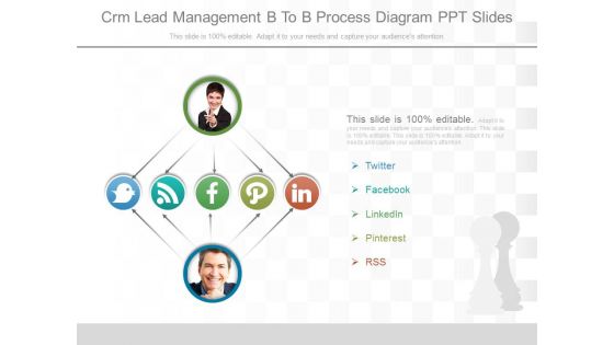 Crm Lead Management B To B Process Diagram Ppt Slides