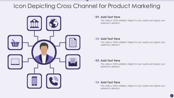 Cross Channel Icon Ppt PowerPoint Presentation Complete Deck With Slides