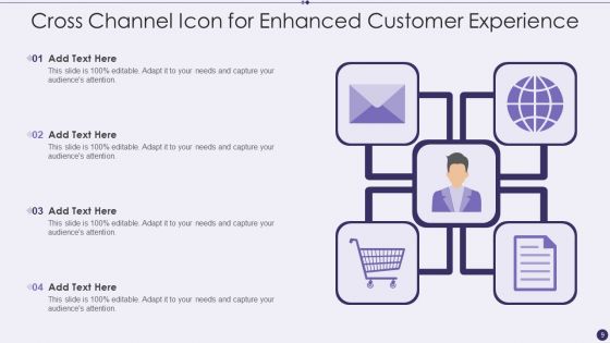 Cross Channel Icon Ppt PowerPoint Presentation Complete Deck With Slides