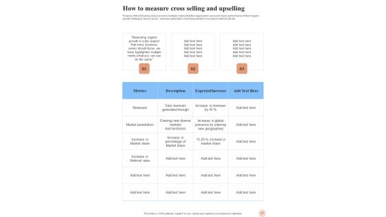 Cross Selling And Upselling Strategies For Business Growth Playbook Template
