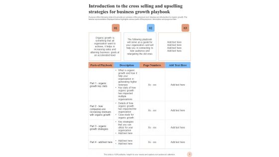 Cross Selling And Upselling Strategies For Business Growth Playbook Template