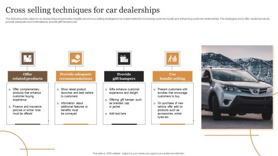 Cross Selling Techniques For Car Dealerships Inspiration PDF