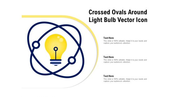 Crossed Ovals Around Light Bulb Vector Icon Ppt PowerPoint Presentation Slides Example