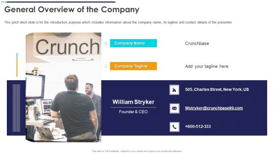 Crunchbase Investor Financing Elevator General Overview Of The Company Microsoft PDF