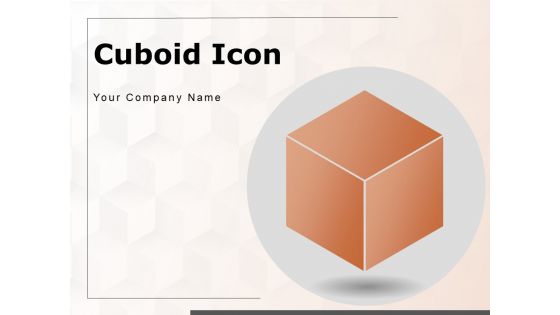Cuboid Icon Cube Shape Small Boxes Glass Icon Ppt PowerPoint Presentation Complete Deck