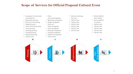 Cultural Event Proposal Template Ppt PowerPoint Presentation Complete Deck With Slides