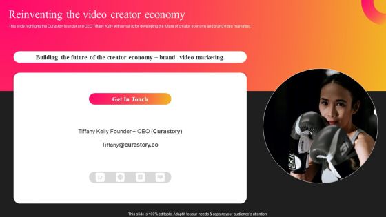 Curastory Editing Platform Pitch Deck Reinventing The Video Creator Economy Summary PDF