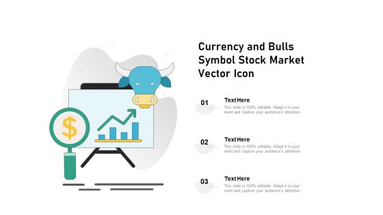Currency And Bulls Symbol Stock Market Vector Icon Ppt PowerPoint Presentation Portfolio Outfit PDF