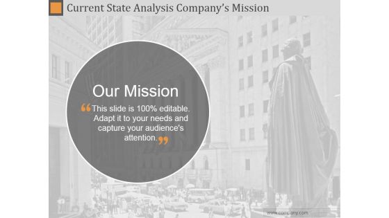 Current State Analysis Companys Mission Ppt PowerPoint Presentation Files