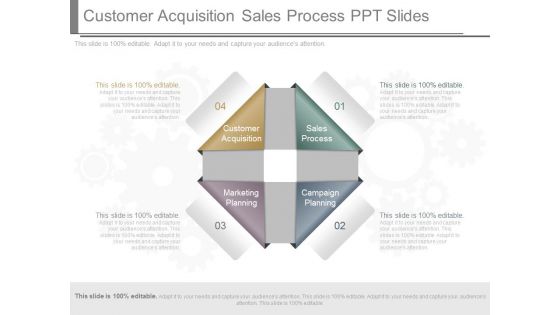 Customer Acquisition Sales Process Ppt Slides