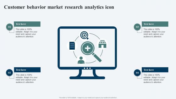Customer Behavior Market Research Analytics Icon Ppt Outline Model PDF