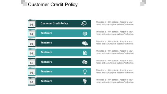 Customer Credit Policy Ppt PowerPoint Presentation Summary Cpb