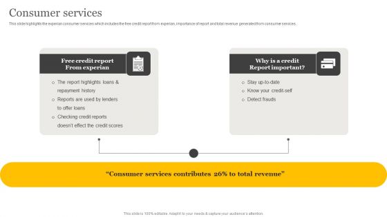 Customer Credit Reporting Company Outline Consumer Services Introduction PDF