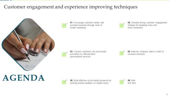 Customer Engagement And Experience Improving Techniques Ppt PowerPoint Presentation Complete Deck With Slides