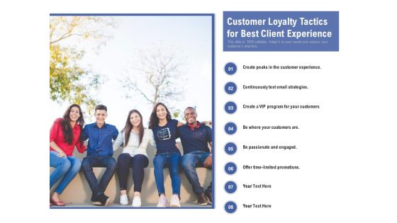 Customer Loyalty Tactics For Best Client Experience Ppt PowerPoint Presentation File Information PDF