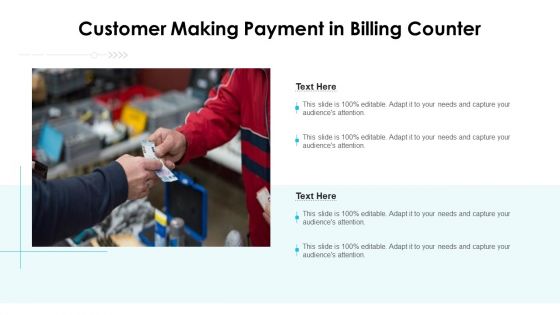 Customer Making Payment In Billing Counter Ppt PowerPoint Presentation File Designs PDF