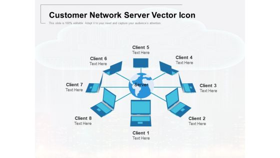 Customer Network Server Vector Icon Ppt PowerPoint Presentation Slides Brochure PDF