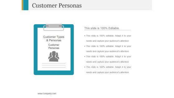 Customer Personas Ppt PowerPoint Presentation Layouts Design Ideas