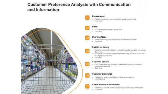 Customer Preference Analysis With Communication And Information Ppt PowerPoint Presentation Ideas Templates PDF