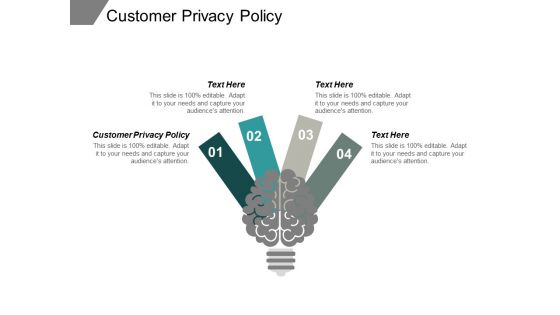 Customer Privacy Policy Ppt PowerPoint Presentation Show Introduction Cpb