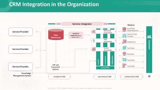 Customer Relationship Management Action Plan CRM Integration In The Organization Demonstration PDF