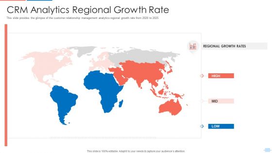 Customer Relationship Management Application Investor CRM Analytics Regional Growth Rate Elements PDF