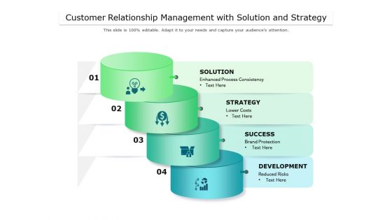 Customer Relationship Management With Solution And Strategy Ppt PowerPoint Presentation Infographics Aids PDF