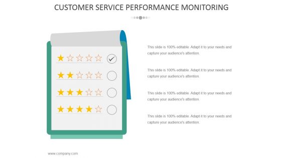 Customer Service Performance Monitoring Ppt PowerPoint Presentation Infographics Format