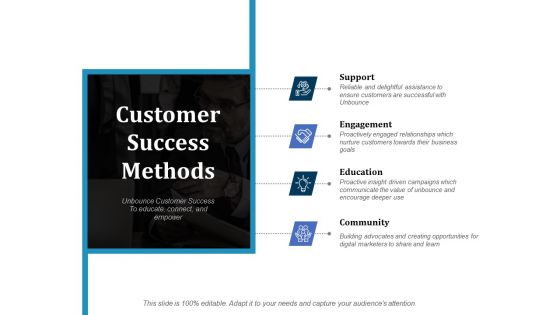 Customer Success Methods Ppt PowerPoint Presentation Portfolio Example