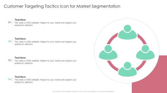 Customer Targeting Tactics Icon For Market Segmentation Ppt Portfolio Rules PDF