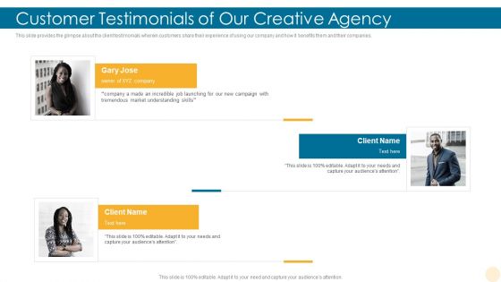 Customer Testimonials Of Our Creative Agency Building Brand Download PDF