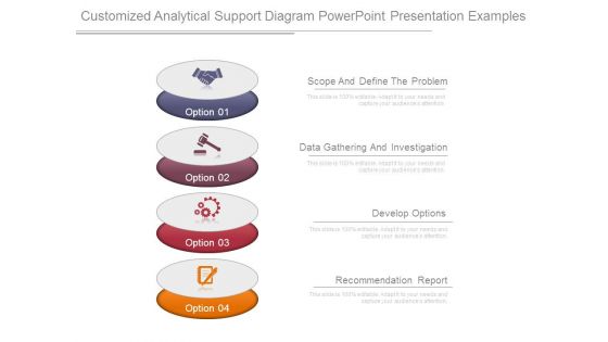 Customized Analytical Support Diagram Powerpoint Presentation Examples