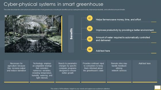 Cyber Intelligent Computing System Cyber Physical Systems In Smart Greenhouse Pictures PDF