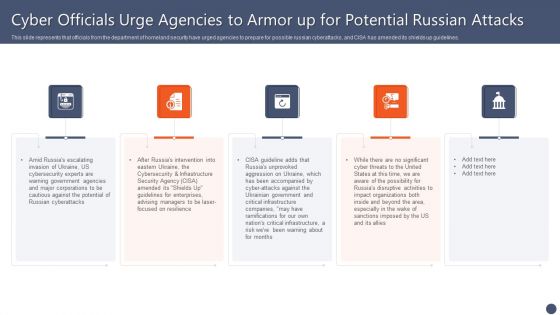 Cyber Officials Urge Agencies To Armor Up For Potential Russian Attacks Background PDF