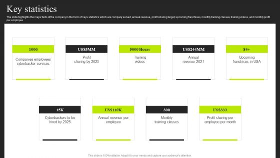 Cyberbacker Company Summary Key Statistics Mockup PDF