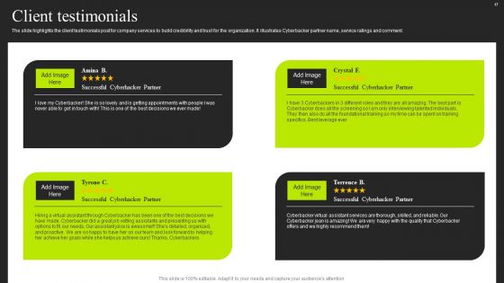 Cyberbacker Company Summary Ppt PowerPoint Presentation Complete With Slides