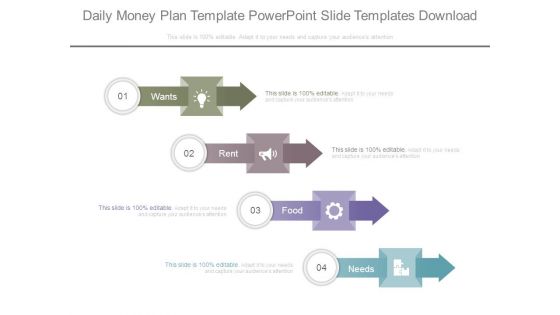 Daily Money Plan Template Powerpoint Slide Templates Download