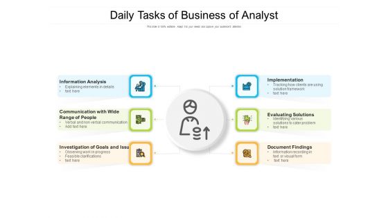 Daily Tasks Of Business Of Analyst Ppt PowerPoint Presentation Show Files PDF